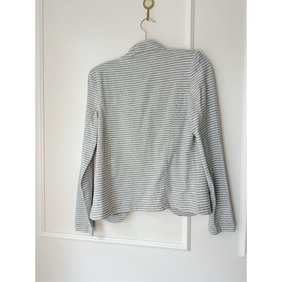 Tommy Hilfiger Striped Gray and White Military Style Blazer Size S - Picture 2 of 7